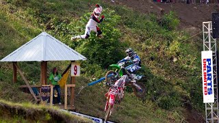 2011 Motocross Spring Creek  450MX Moto 2  Chad Reeds incredible save after falling [upl. by Grosz152]