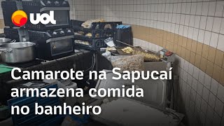 Comida no banheiro veja vídeo do camarote no Rio que foi interditado pelo MP [upl. by Yahska119]