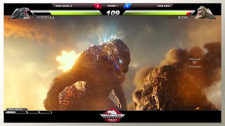 Godzilla vs Kong Round 1 with Healthbars [upl. by Kamat398]