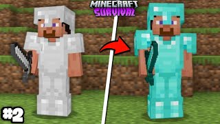 I Made My Strong Diamond Armor in Minecraft Pocket Edition 💎🔥  Survival Series Ep 2 [upl. by Lebiram]