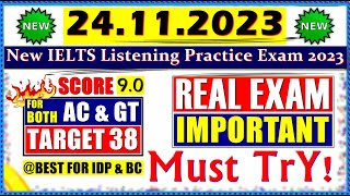 IELTS LISTENING PRACTICE TEST 2023 WITH ANSWERS  24112023 [upl. by Mccully]