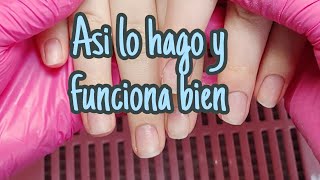 Como retirar las uñas acrilicas sin dañar las naturales  paso a paso nails nailart [upl. by Alvina]