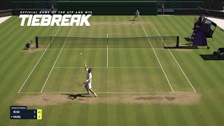 TIEBREAK  Rafael Nadal Vs Casper Ruud I Wimbledon I Expert Difficulty PS5 [upl. by Retseh752]