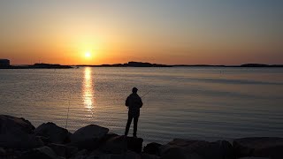 Relax fishing among the sunset in Lysekil  Sweden [upl. by Venu]