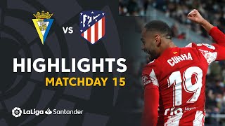 Resumen de Cádiz CF vs Atlético de Madrid 14 [upl. by Nailluj]