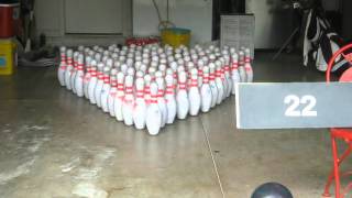 100 pin bowling in a garage [upl. by Plantagenet]