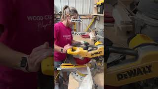 You want to regularly clear your miter saw of debris and sawdust mitersawtip diytip woodshop [upl. by Nagram]