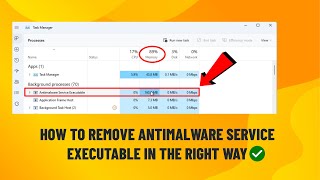 SOLVED  HOW TO REMOVE ANTIMALWARE SERVICE EXECUTABLE IN THE RIGHT WAY  2024 [upl. by Buchanan]