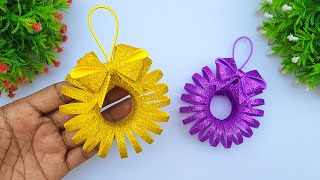 How To Make Glitter Foam Christmas Wreath Ornaments  Amazing Christmas Tree Decorations Ideas [upl. by Kyla791]