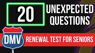 DMV Written Renewal Test for Seniors 2024 20 Unexpected Questions [upl. by Fritzsche355]