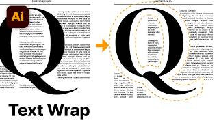 일러스트레이터 Text Wrap 기능을 이용한 레이아웃 디자인 일러스트레이터 강의 illustrator [upl. by Mathew]