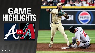 Braves vs Dbacks Game Highlights 7924  MLB Highlights [upl. by Terrilyn]