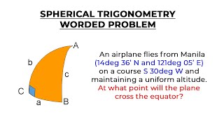 How to solve worded problems in spherical trigonometry [upl. by Niroht]