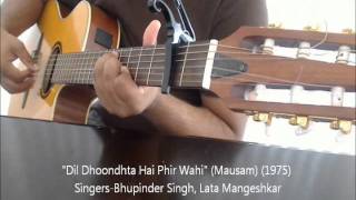 Dil dhoondhta hai phir wahi  Bhupinder Singh Guitar Solo [upl. by Falzetta909]