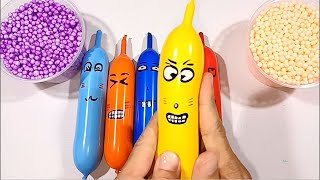 The shocking secret to making hilarious slime with long balloons  Satisfying slime videos [upl. by Ahsener801]