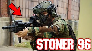 Airsoft LMG Gameplay  Classic Army Stoner 96  Polarstar F2 [upl. by Derrej612]