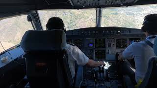 NerveWracking Cockpit Descent into Paro’s Runway 15  Bhutan Airlines A319 [upl. by Ahsenik]