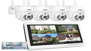 Hiseeu 4HD205 5MP WiFi CCTV PTZ Camera Security System Kit 10CH 12 Review [upl. by Ytima221]