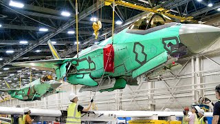 Tour of Billion  US Advanced Factories Producing F35 and F16 Jet Fighter  Production Line [upl. by Millford]