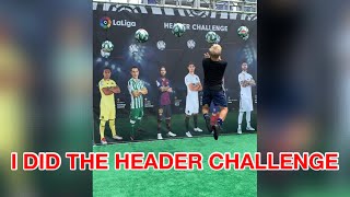 I Tried The Ronaldo Header Challenge  Im 55quot Lol [upl. by Htes]