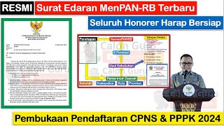 RESMI Surat Edaran KemenPANRB tentang Pendaftaran CPNS amp PPPK Tahun 2024  Ijazah SD SMP SMA S1 [upl. by Yul]