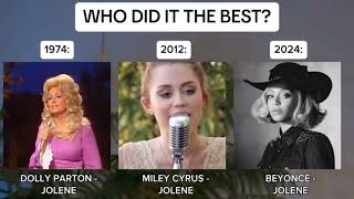 DOLLY PARTON  MILEY CYRUS  JOLENE  BEYONCE  JOLENE  Miley Vs Beyonce  WHO DID IT THE BEST [upl. by Alam]