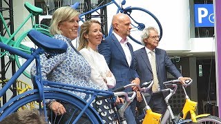 Opening of the worlds biggest bicycle parking garage in Utrecht NL [upl. by Kiah774]