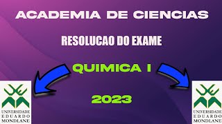 Resolução de exame de admissão de Química 1 UEM 2023 exercícios 41 a 61 [upl. by Attenborough]