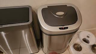 21 Gallons Motion Sensor Trash Cans Review  Eko Mirage vs Ninestars [upl. by Johnathon346]