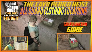 All Guard Clothing Locations Guide  GTA 5 Online The Cayo Perico Heist Prep GTA V Walkthrough [upl. by Noswad]