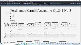 Ferdinando Carulli Andantino Op241 No5 [upl. by Orsola675]