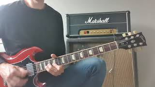 Gibson SG with Brandonwound Ttop pickups into a Marshall JMP 2203 [upl. by Shermy19]