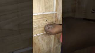 Door Locks Fitting Part 3  NB WOOD WORLD  wood craft [upl. by Aisemaj]