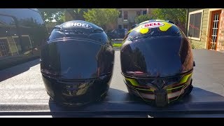 Shoei CWR1 Transitions vs Bell Transitions SolFX Photochromic Face Shields [upl. by Nelson637]