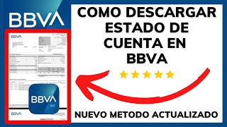 😱😉COMO DESCARGAR ESTADO DE CUENTA EN BBVA😊 [upl. by Terena]