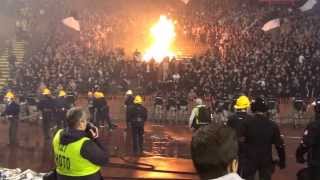 Crvena Zvezda  Partizan Beograd 20131102  Grobari burned Marakana 12 mins long video VI [upl. by Dolloff925]