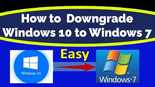 How to downgrade from Window 10 to Window 7 [upl. by Des]