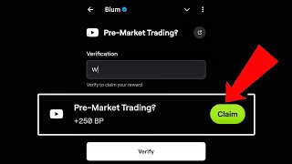 PreMarket Trading Blum Code  Blum Code PreMarket Trading  Blum Youtube Video Code [upl. by Flossie968]