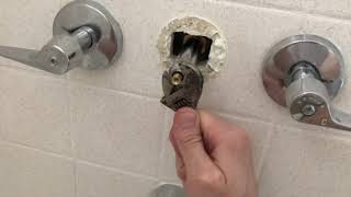 How to repair replace 3 way Shower Faucet Diverter  FAST amp EASY [upl. by Nageek206]