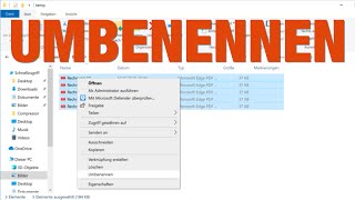 Windows mehrere Dateien umbenennen  BATCH RENAME [upl. by Divaj425]