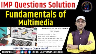 Imp Questions Solution Fundamentals of Multimedia  PGDCA DCA Exam Preparation By Arvind [upl. by Dnomaj106]