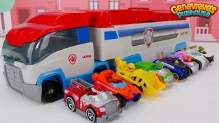 Toy Learning Video for Kids  Paw Patrol True Metal Vehicles Biggest Race [upl. by Beauchamp]