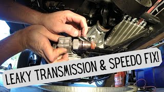 Chevy TH350TH400 Common Transmission Leak Fix and Fix the Speedometer Too [upl. by Carmon408]