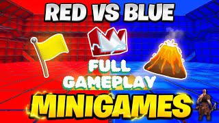 Nick Eh 30 Fortnite RED VS BLUE MINIGAMES MAP CODE  Nick Eh 30 Fortnite RED VS BLUE MINIGAMES GAME [upl. by Nnawtna451]