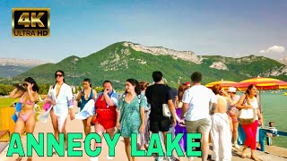 🇫🇷Walking Around Lake of AnnecyFrance 4K  30°C May 2022 [upl. by Olimreh]