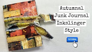 Autumnal Junk Journal With Inkslinger Style Binding [upl. by Modnarb140]