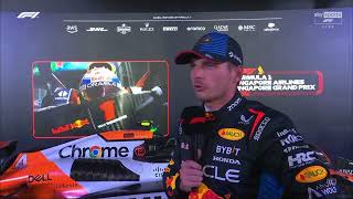 Max Verstappen Post Race Interview at Singapore GP [upl. by Charlotte359]