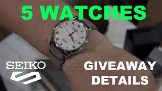 Seiko Unboxing  Seiko 5 Giveaway Details  4K [upl. by Niletak260]