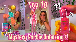 ASMR TOP 10 BARBIE MYSTERY TOYS UNBOXING😱💅🏻✨💦 INSANE RARE FINDS🫢  Rhia Official♡ [upl. by Bale]