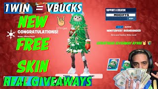 GIFTING VBUCKS LIVE BATTLE PASS GIVEAWAYS FORTNITE FASHION SHOW LIVE 1 WIN  VBUCKS FORTNITE GIFTS [upl. by Lallage]